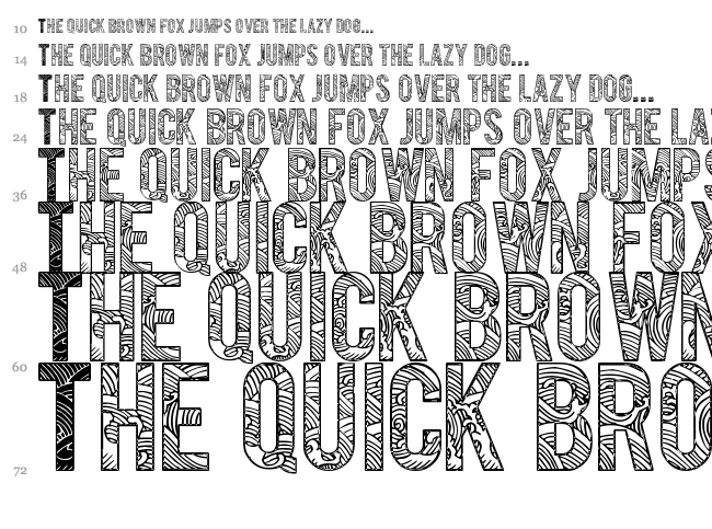 Suast Ornad TFB font waterfall